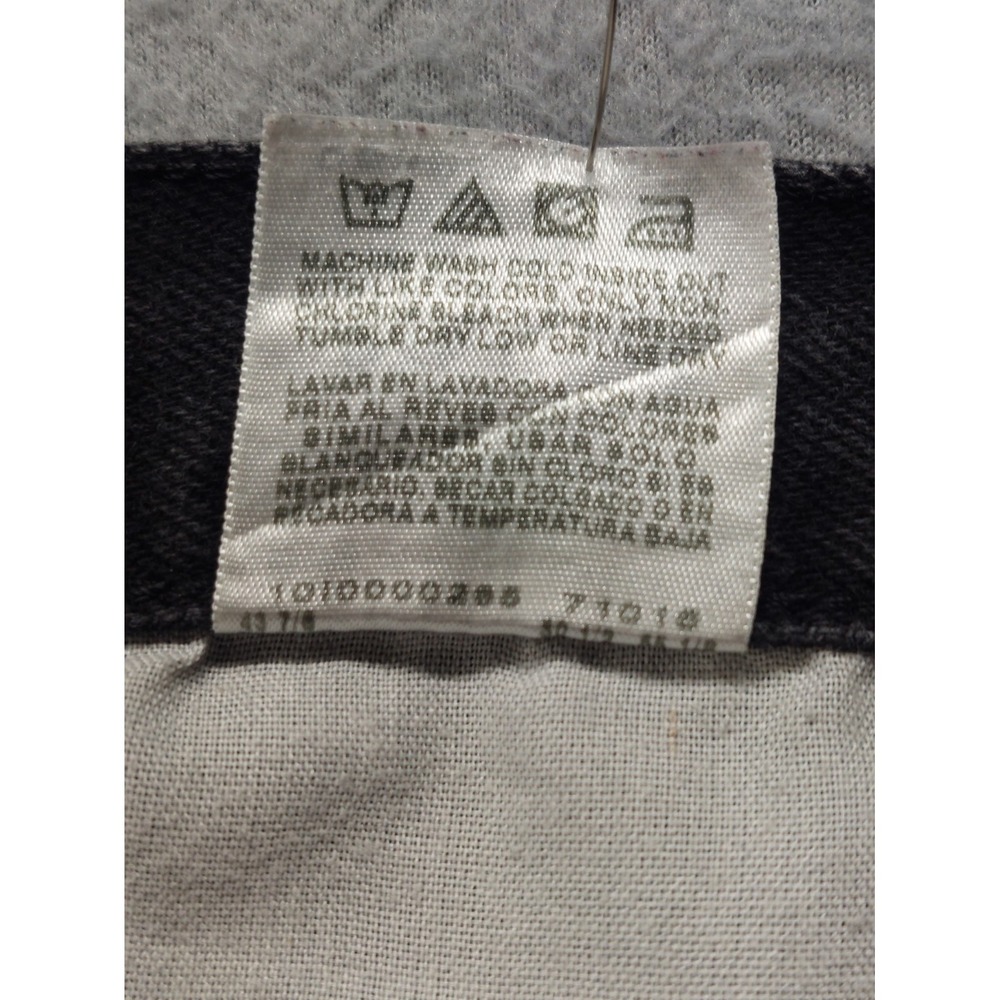 Wrangler Men Denim Jeans 42X30 Black Zip Button 5 Pockets High Rise Logo Outdoor - Picture 13 of 16